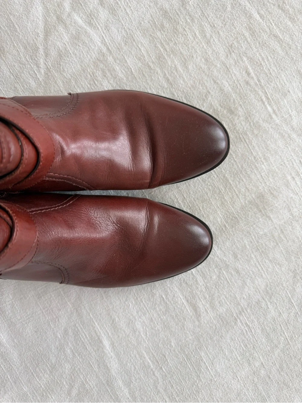 NATURALIZER Women's Tall Leather Riding Boots - Burgundy/Brown